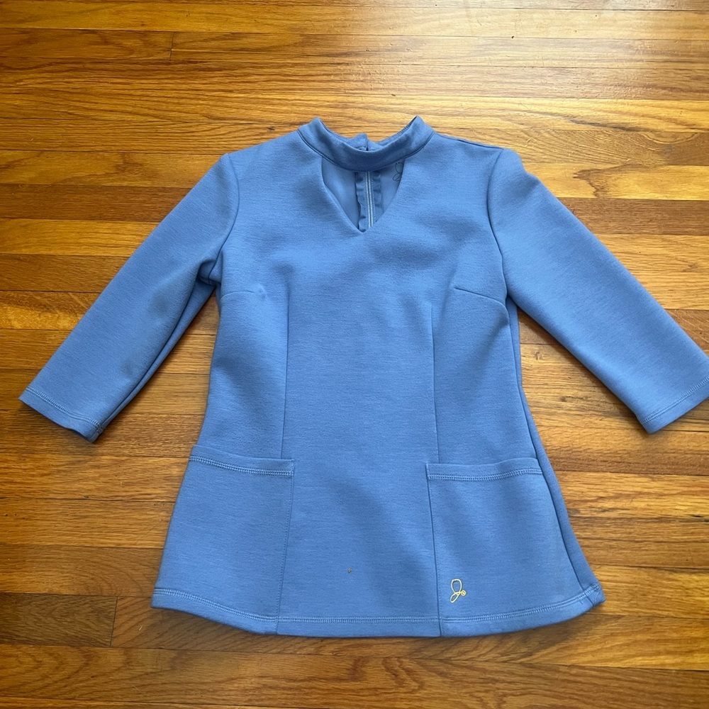 Jaanuu scrub top. Size small cornflower blue color.